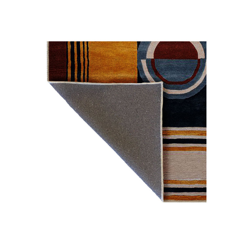 Tapis multicolore rayé multicolore, Tapis de couloir 2 pi 6 po x 9 pi 10 po