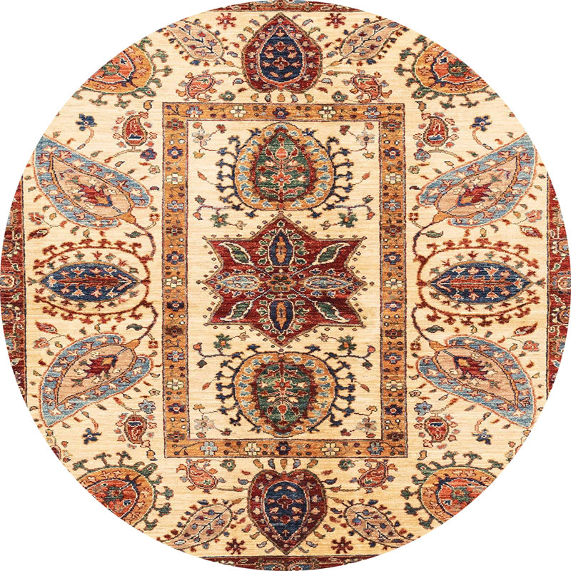 Tapis abstrait moderne 3380, Rond 6 pi