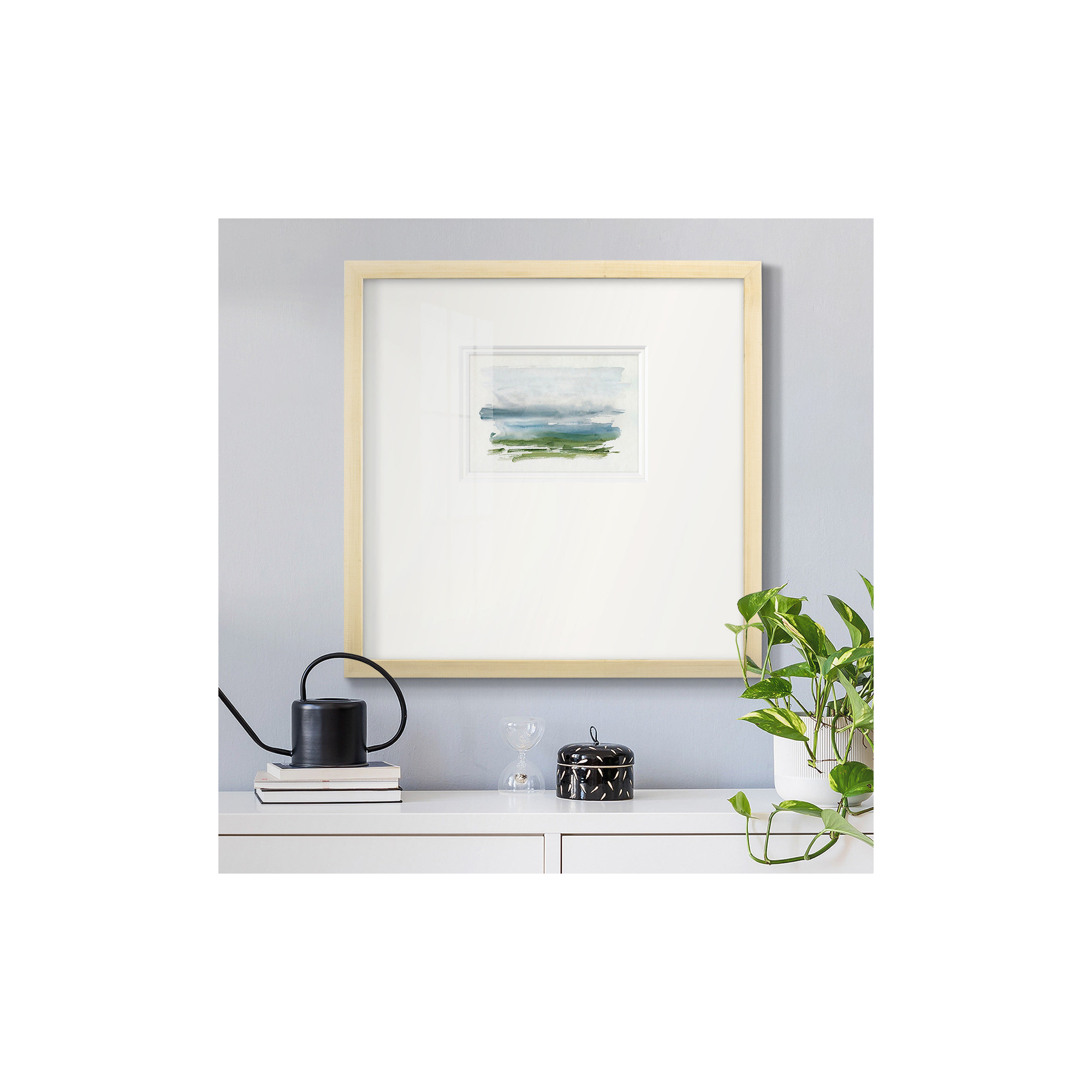 Coastline Splash III, Natural, 21" H x 21" W x 1.25" D