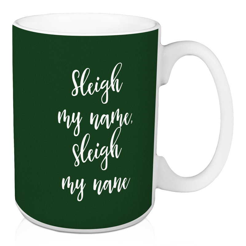 Grande tasse à café bateau my name Gwenda, Vert foncé