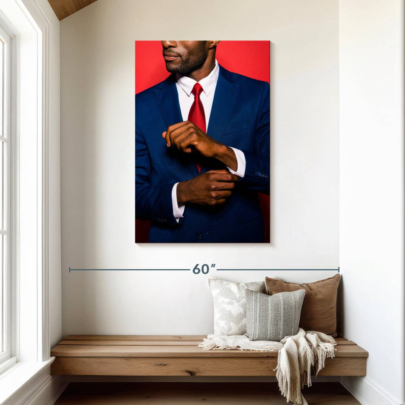 Shuttleworth Man In Blue Suit, 45" H x 30" W