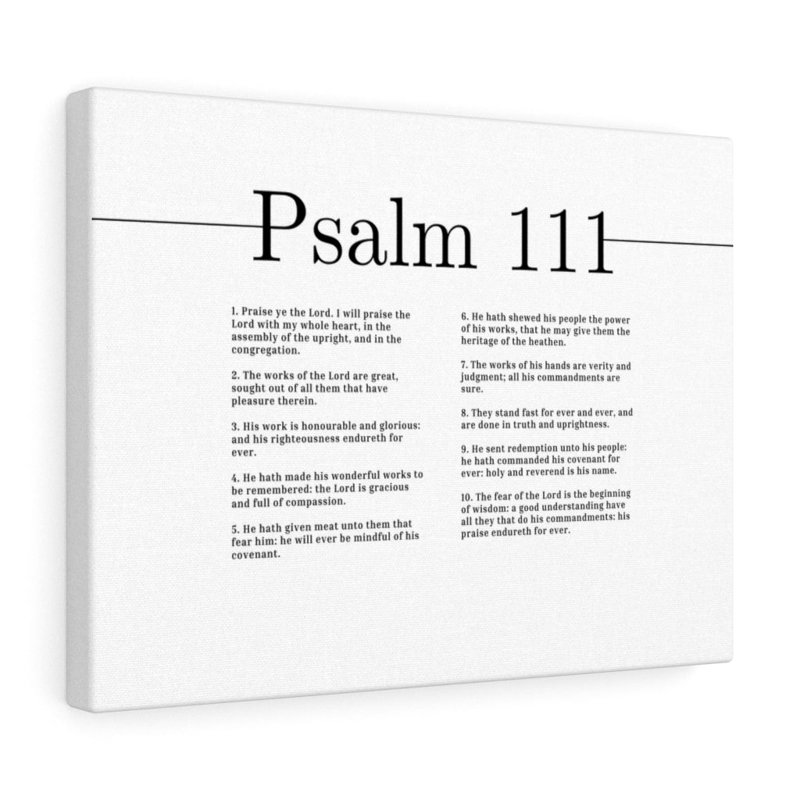 Works Of The Lord Psalm 111 - Wrapped Canvas Print, 30cm H x 41cm W