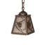 5" Square Whispering Pines Mini Pendant