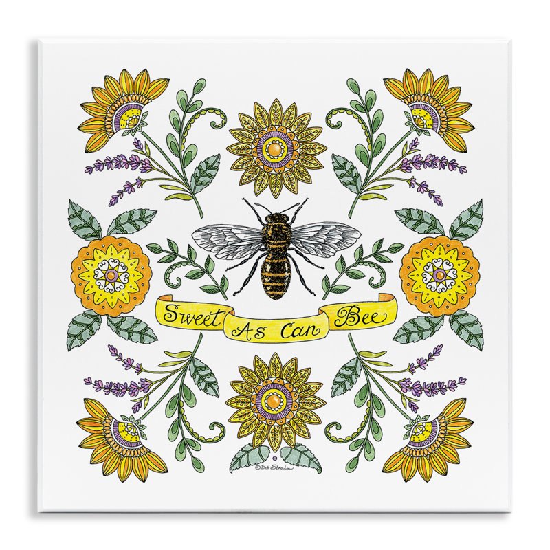 Art mural rétro, Sweet As Can Bee, par Deb Strain