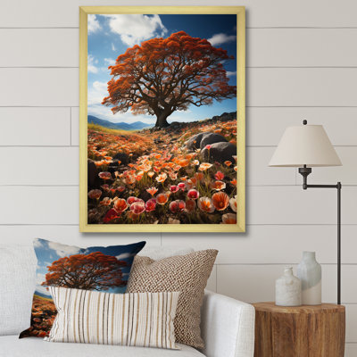 «A Canopy Tree In Wildflowers II», reproduction d'art sur toile