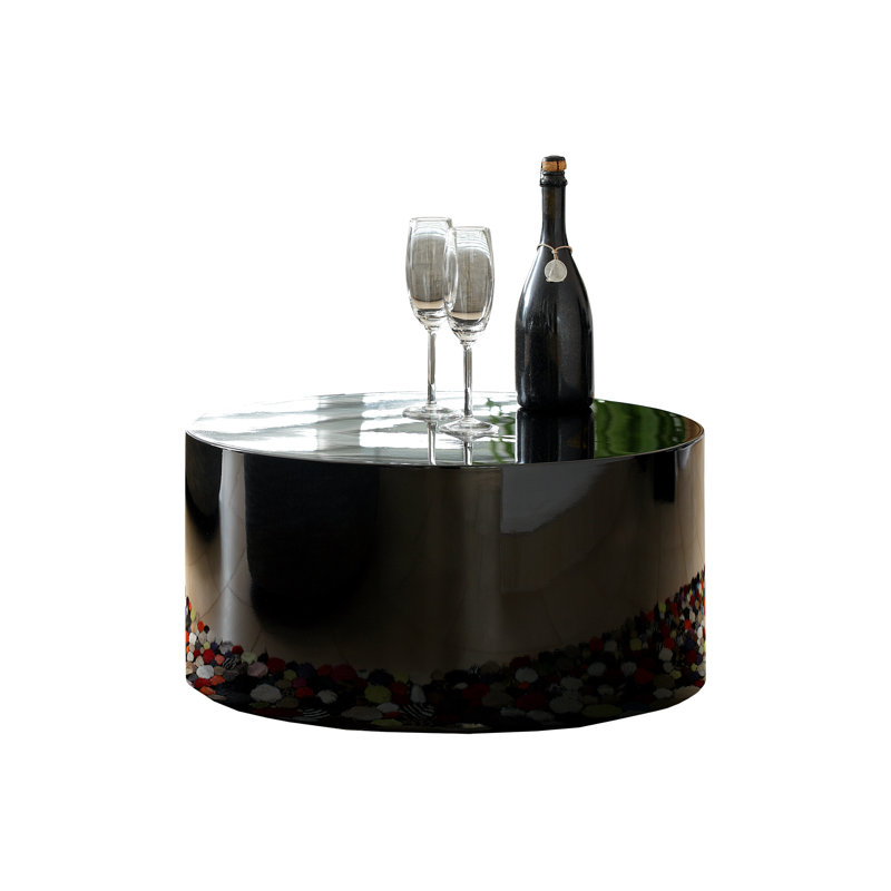 Artur Drum Coffee Table, Black