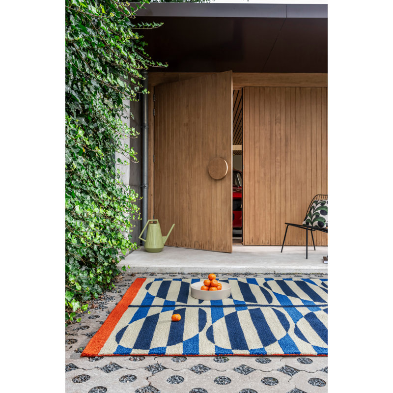Stripy Stem Hand Tufted Floral Area Rug, Rectangle 8'2" x 11'6"