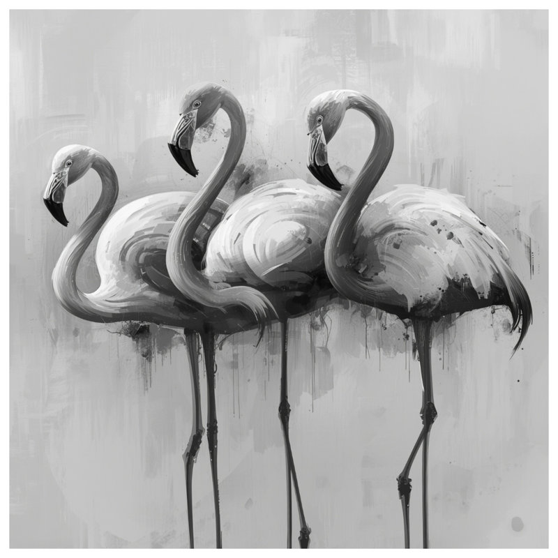 Housses de couette monochromes flamant trio, Grand lit