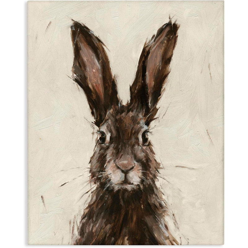 Peinture de lapin européen, H 30 po x l 1,5 po