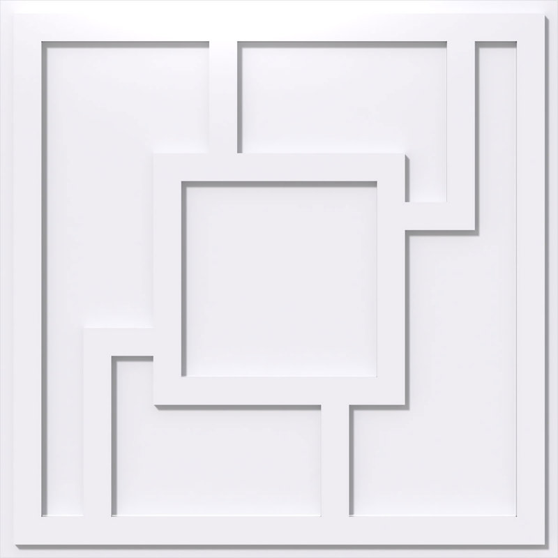 Médaillon de plafond contemporain en PVC de qualité architecturale 18 po x P 6 1/4 po x P 1 po Knox