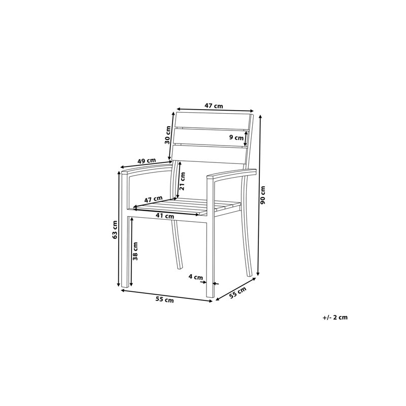 Emme Stacking Patio Dining Armchair