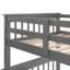 Lit superposé avec escalier avec rangement et garde-corps pour adultes