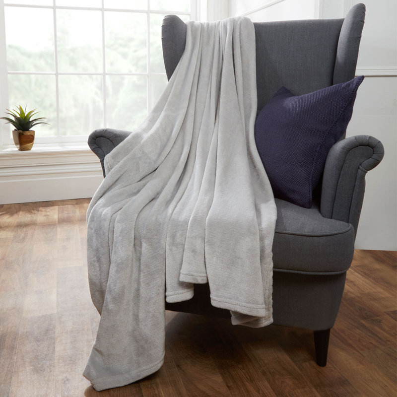 Kirac Throw Blanket, Silver, W150 x L120cm
