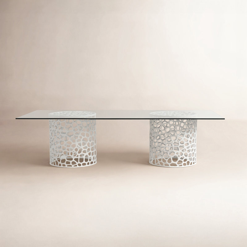 Oasis Glass Dining Table, White
