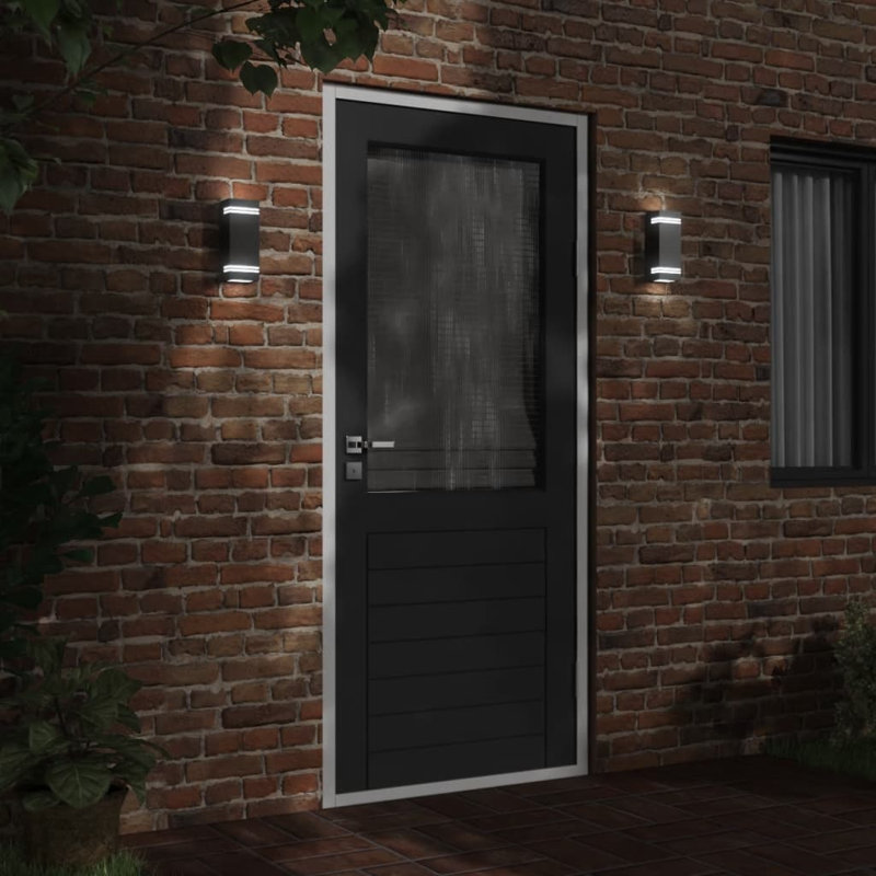 Dannika Plug-in 1 Light Outdoor Wall Light, Black