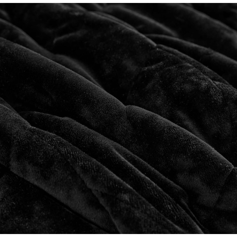 Ensemble de courtepointe Aspen Luxury, Très grand lit, Noir