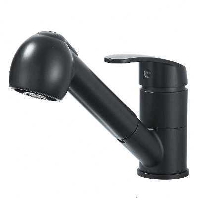 Black Kitchen Sink Mixer Taps with Pull Out Spray Head 360° Swivel 2 Mode Kitchen Tap