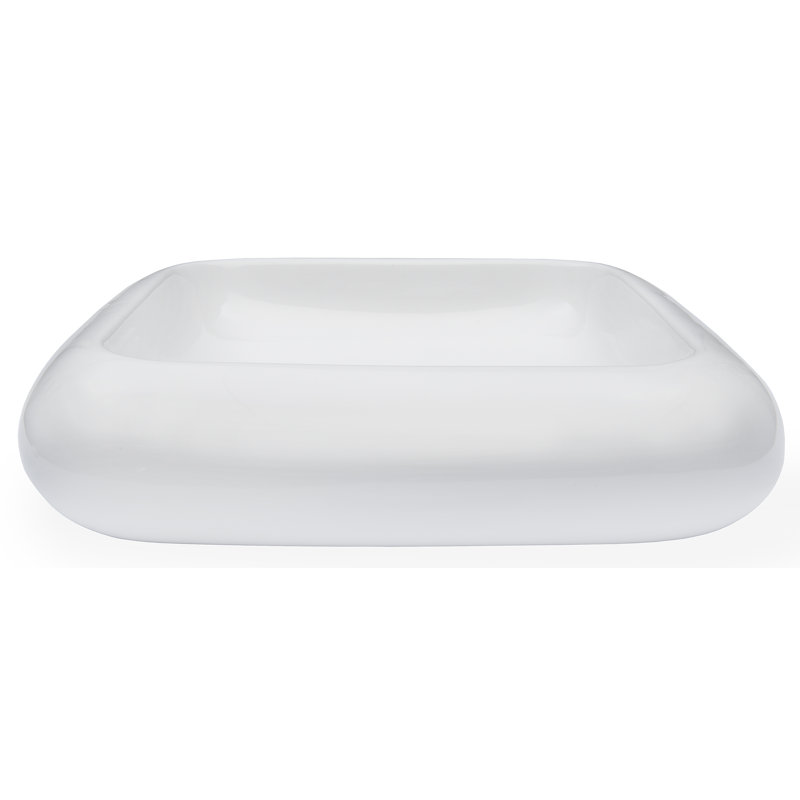Novatto 18.5'' White Ceramic Square Bathroom Sink