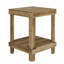 Table de bout en bois à 2 niveaux Farmhouse