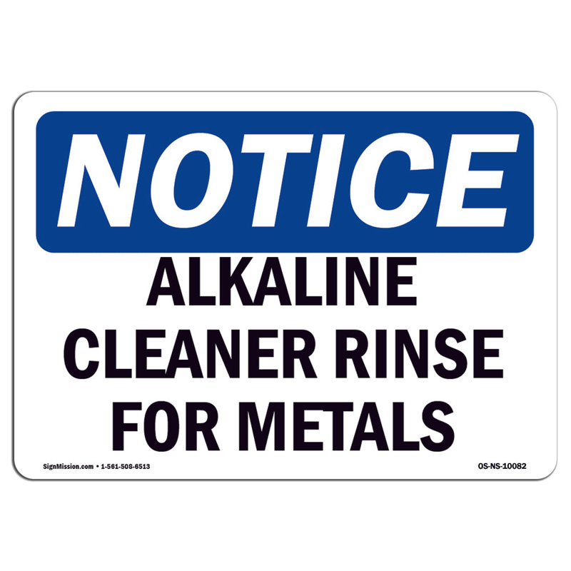 Enseigne de nettoyage alcalin pour métaux