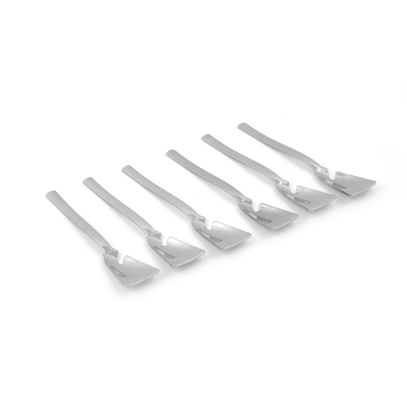 Premium Ice Cream Spoon Set (6 Pieces), 5.5 Inches, 100% Stainless Steel | Durable & Elegant Silver Finish | Perfect for Ice Cream Lovers, Not Dishwasher or Microwave Safe, Ideal for Home & Parties