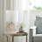 Estes Elegant Pink Geometric Glass Table Lamp with White Shade