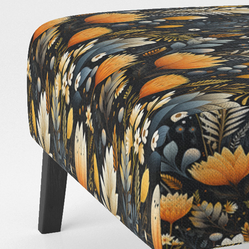 Nature Inspired Wanderer Boho Pattern I - Upholstered Bohemian & Eclectic Accent Slipper Chair