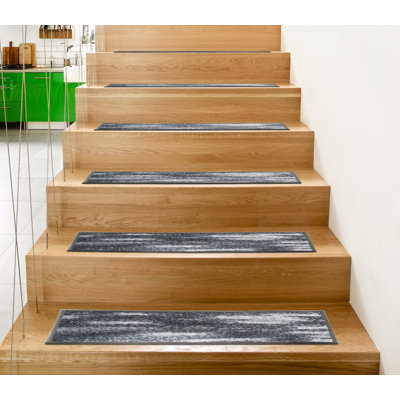 Tapis d'escalier gris antidérapant Clodomira