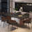 Nut-brown Rectangular Sintered Stone tabletop Dining Table-378864500