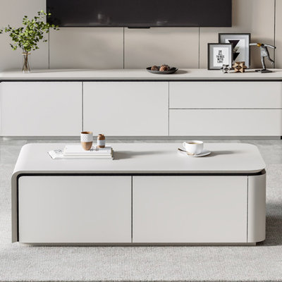 Table basse multifonctionnelle avec rangement ouvert