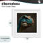 «Cerulean Dimensioned Dinosaur», reproduction encadrée sous verre, conception de Wumples-397191163-397191156