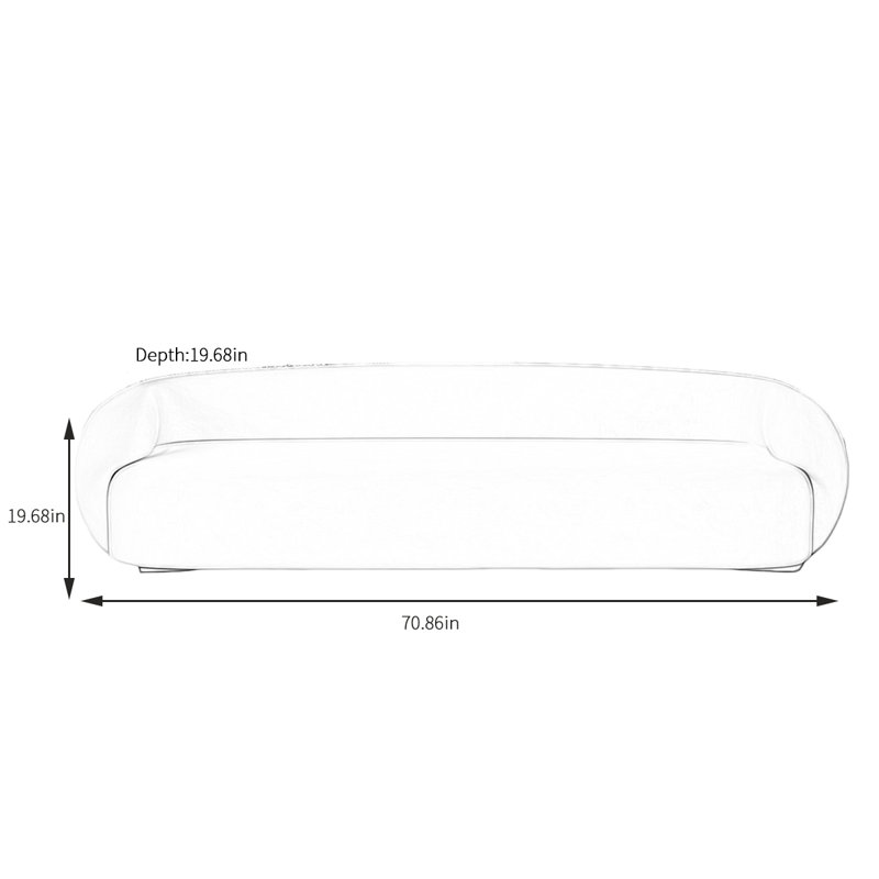 Banc rembourré Ruri Leathaire, Gris
