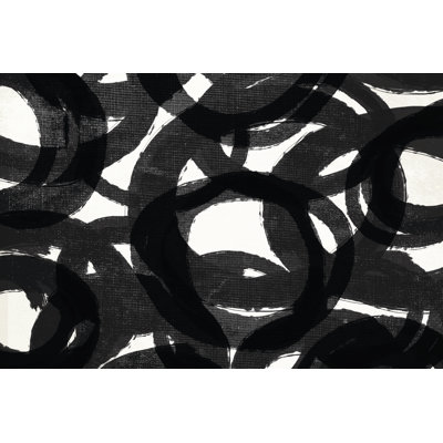 Black Circles - Wrapped Canvas Art Prints
