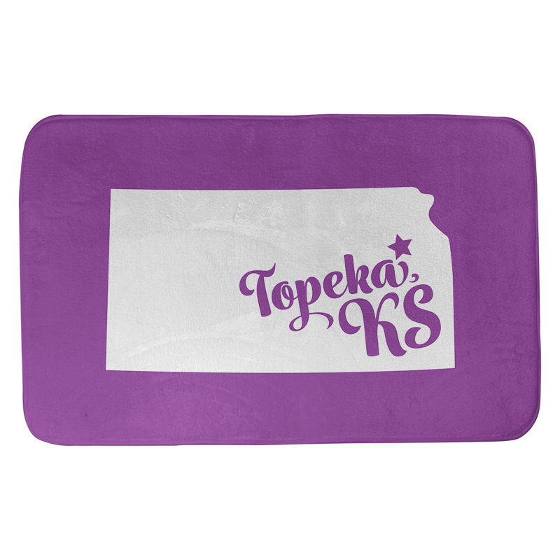 Tapis pour salle de bain kansas topeka, l 17 po x L 21 po, Violet
