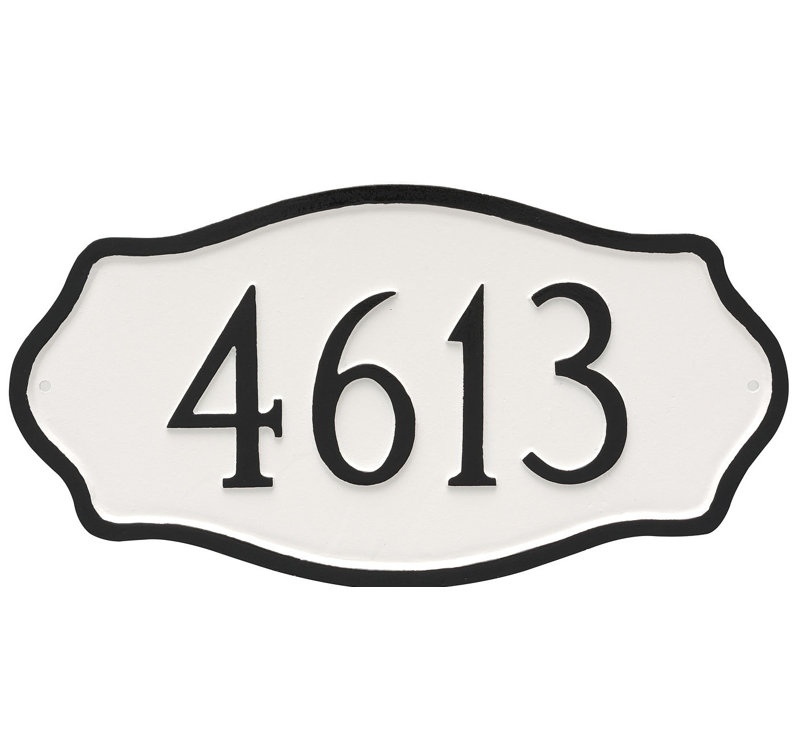 Hampton Oval Wall Plaque, Yes, White/Black