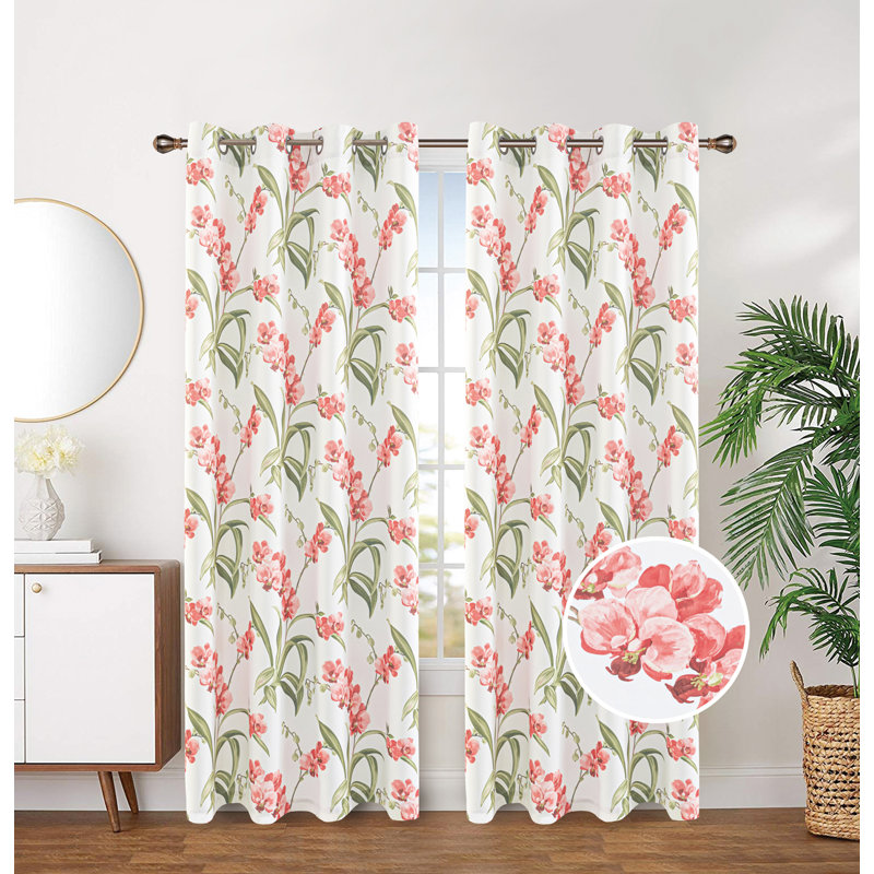 Floral Blackout Pair, Red