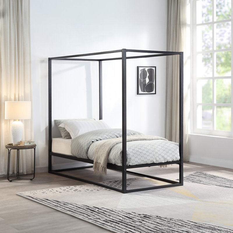 Bedoya Metal Bed, Single (3'), Black