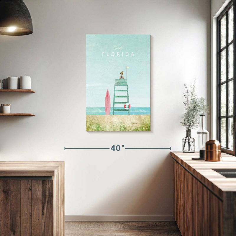 Affiche de voyage rétro Aime Florida, H 36 po x l 24 po