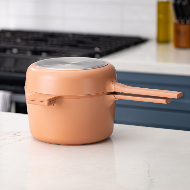Alva 5-in-1 Peach Ceramic Nonstick Cookware Set