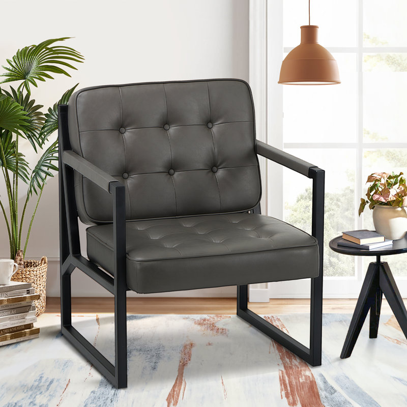 Fauteuil d'appoint Modern, Similicuir bleu