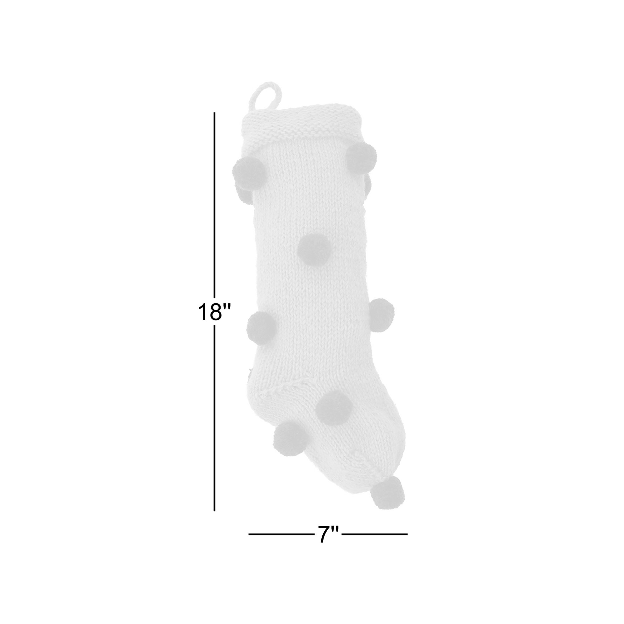 Wool Knit Stocking, Red