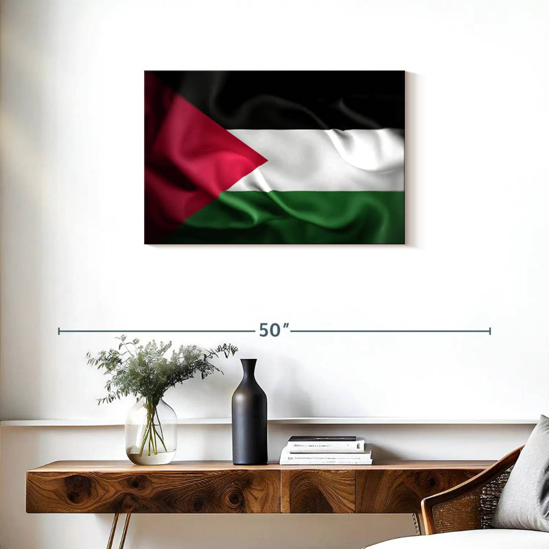Borges Palestine Flag Close-Up, 20" H x 30" W