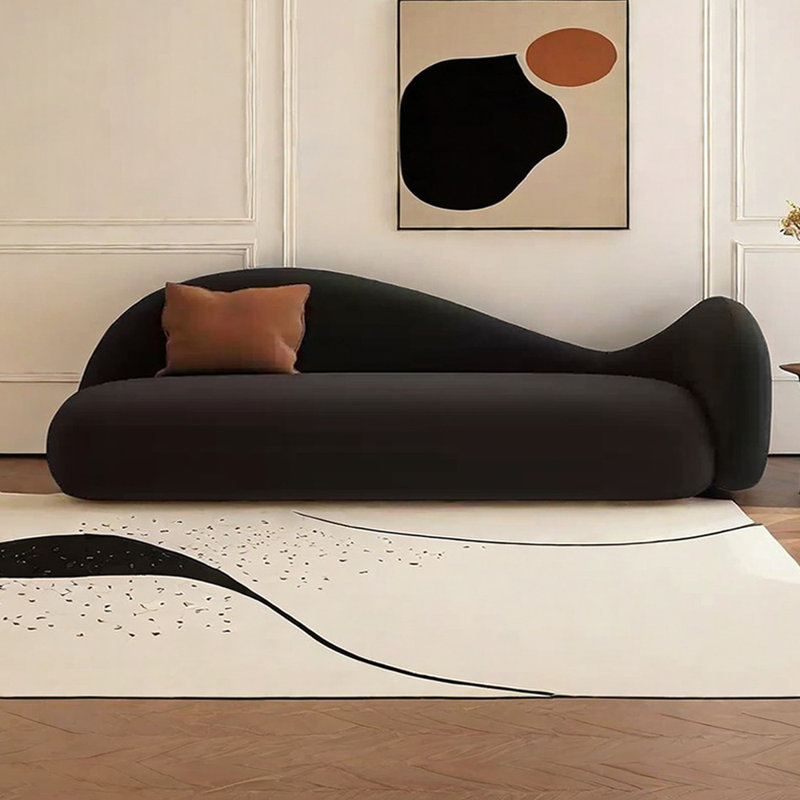 Méridiennes simples d'intérieur, coussin de siège épais, Accoudoir à droite (vu de face)