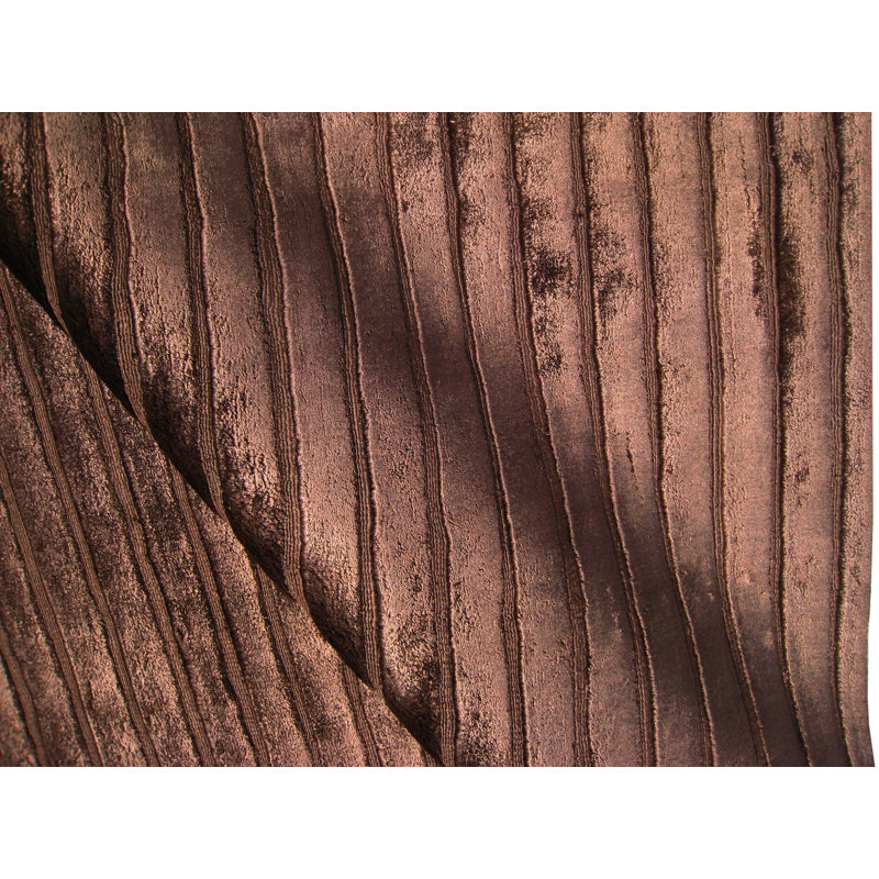 High Low Striped Area Rug in Chocolate, Rectangle 8' x 10'