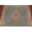 Tapis traditionnel médaillon bleu clair 9 x 12