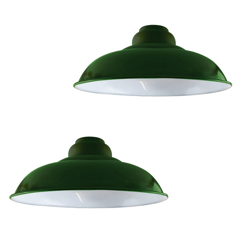 Lonnia 13.5cm H Metal Semi Curvy Lamp Shade ( Uno ), Green