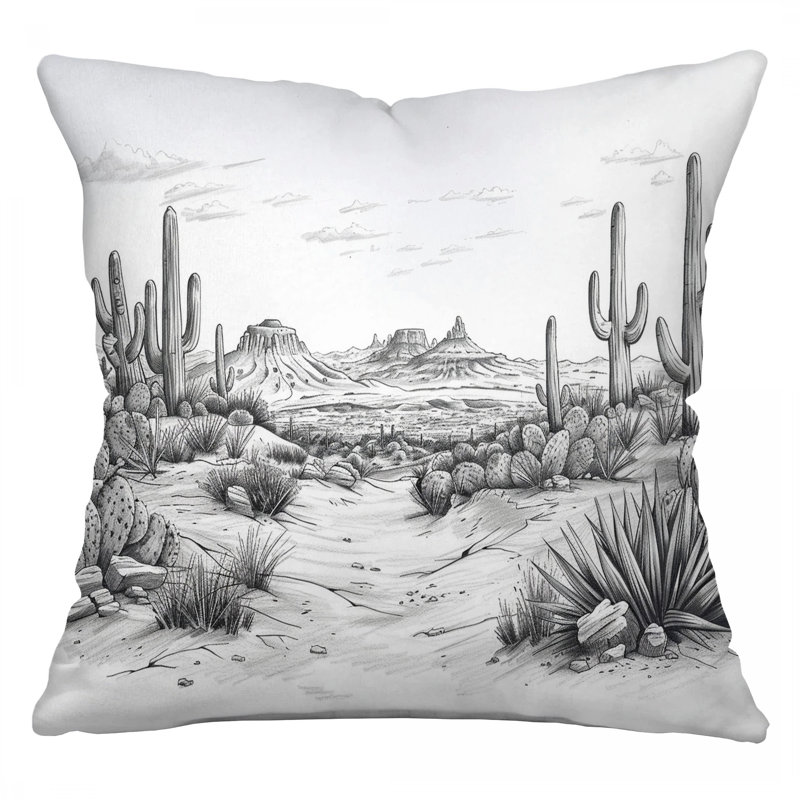 Blend Desert Microsuede Reversible Throw Pillow, 20"H x 20"W