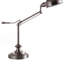 Lampe de table réglable en métal de 24,5 po de hauteur avec bras pivotant perchoir, finition argentée