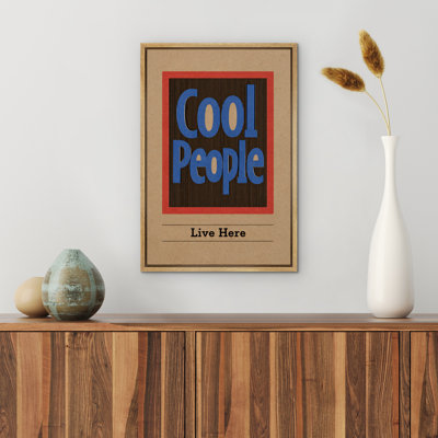 Cool People Typography Poster Framed Canvas Master Bedroom Wall Art Work Print