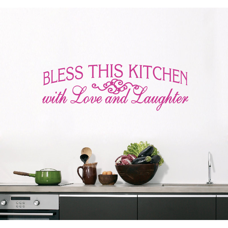 Décalcomanie murale de cuisine bless, Rose vif